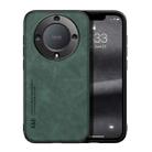 For Honor X9a Lamba Skin Feel Magnetic Leather Phone Case(Green) - 1