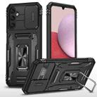 For Samsung Galaxy A34 Armor PC + TPU Camera Shield Phone Case(Black) - 1