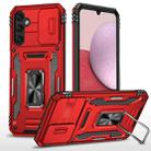 For Samsung Galaxy A34 Armor PC + TPU Camera Shield Phone Case(Red) - 1