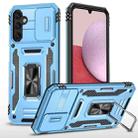 For Samsung Galaxy A34 Armor PC + TPU Camera Shield Phone Case(Light Blue) - 1