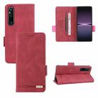 For Sony Xperia 1 V Magnetic Clasp Flip Leather Phone Case(Red) - 1