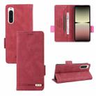 For Sony Xperia 10 V Magnetic Clasp Flip Leather Phone Case(Red) - 1