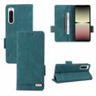 For Sony Xperia 10 V Magnetic Clasp Flip Leather Phone Case(Green) - 1