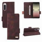 For Sony Xperia 10 V Magnetic Clasp Flip Leather Phone Case(Brown) - 1