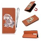 For Xiaomi Redmi Note 8 Pro Pure Color Painting Horizontal Flip Leather Case with Card Slots & Holder & Lanyard(Dog) - 1