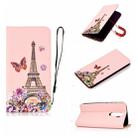 For Xiaomi Redmi Note 8 Pro Pure Color Painting Horizontal Flip Leather Case with Card Slots & Holder & Lanyard(Iron Tower) - 1