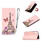 For Xiaomi Mi CC9 Pure Color Painting Horizontal Flip Leather Case with Card Slots & Holder & Lanyard(Iron Tower) - 1