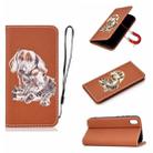 For Xiaomi Redmi 7A Pure Color Painting Horizontal Flip Leather Case with Card Slots & Holder & Lanyard(Dog) - 1