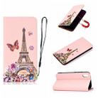 For Xiaomi Redmi 7A Pure Color Painting Horizontal Flip Leather Case with Card Slots & Holder & Lanyard(Iron Tower) - 1