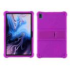 For TCL 10 Tab Max 10.36 inch Silicone Tablet Protective Case with Invisible Bracket(Purple) - 1