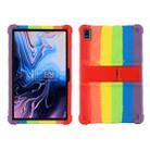 For TCL 10 Tab Max 10.36 inch Silicone Tablet Protective Case with Invisible Bracket(Rainbow) - 1