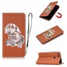 For Xiaomi Mi 8 Lite Pure Color Painting Horizontal Flip Leather Case with Card Slots & Holder & Lanyard(Dog) - 1