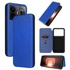 For Realme GT Neo 5 / Realme GT 3 Carbon Fiber Texture Flip Leather Phone Case(Blue) - 1