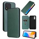 For Honor X5 Carbon Fiber Texture Flip Leather Phone Case(Green) - 1