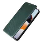 For OnePlus 11R 5G Carbon Fiber Texture Flip Leather Phone Case(Green) - 6