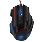 HXSJ A907 7 Keys Colorful Luminous 7D Wired Gaming Mouse(Black) - 1