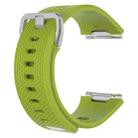 For Fitbit Ionic Herringbone Texture Silicone  Watch Band with Buckle, Size:S(Lime Green) - 1