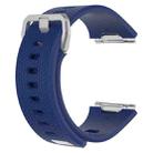 For Fitbit Ionic Herringbone Texture Silicone  Watch Band with Buckle, Size:S(Dark Blue) - 1