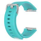 For Fitbit Ionic Herringbone Texture Silicone  Watch Band with Buckle, Size:S(Mint Green) - 1