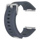 For Fitbit Ionic Herringbone Texture Silicone  Watch Band with Buckle, Size:S(Blue Grey) - 1