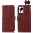 For Xiaomi 13 Lite / Civi 2 Crazy Horse Top Layer Cowhide Leather Phone Case(Brown) - 1