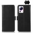 For Xiaomi 13 Lite / Civi 2 Crazy Horse Top Layer Cowhide Leather Phone Case(Black) - 1