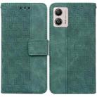 For Motorola Moto G13 / G23 / G53 Geometric Embossed Leather Phone Case(Green) - 1