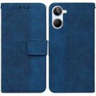 For Realme 10 4G Geometric Embossed Leather Phone Case(Blue) - 1