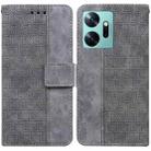 For Infinix Zero 20 Geometric Embossed Leather Phone Case(Grey) - 1