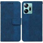 For Infinix Zero 20 Geometric Embossed Leather Phone Case(Blue) - 1