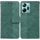 For Infinix Zero 20 Geometric Embossed Leather Phone Case(Green) - 1