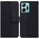 For Infinix Zero 20 Geometric Embossed Leather Phone Case(Black) - 1