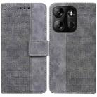 For Tecno Spark Go 2023 / Pop 7 Pro Geometric Embossed Leather Phone Case(Grey) - 1