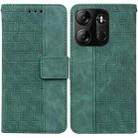 For Tecno Spark Go 2023 / Pop 7 Pro Geometric Embossed Leather Phone Case(Green) - 1