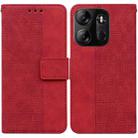 For Tecno Spark Go 2023 / Pop 7 Pro Geometric Embossed Leather Phone Case(Red) - 1