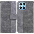 For Honor X8 5G Geometric Embossed Leather Phone Case(Grey) - 1