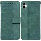 For Samsung Galaxy A04e / F04 / M04 Geometric Embossed Leather Phone Case(Green) - 1