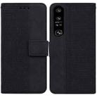 For Sony Xperia 1 IV 2023 Geometric Embossed Leather Phone Case(Black) - 1