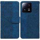 For Xiaomi 13 Pro Geometric Embossed Leather Phone Case(Blue) - 1