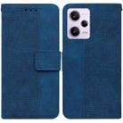 For Xiaomi Redmi Note 12 Pro 5G Geometric Embossed Leather Phone Case(Blue) - 1