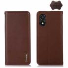 For Honor X5 KHAZNEH Nappa Top Layer Cowhide Leather Phone Case(Brown) - 1