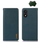 For Honor X5 KHAZNEH Nappa Top Layer Cowhide Leather Phone Case(Green) - 1