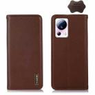 For Xiaomi 13 Lite / Civi 2 KHAZNEH Nappa Top Layer Cowhide Leather Phone Case(Brown) - 1