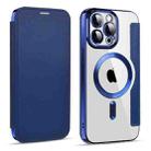 For iPhone 14 Pro MagSafe Magnetic RFID Anti-theft Leather Phone Case(Royal Blue) - 1