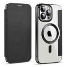 For iPhone 13 Pro MagSafe Magnetic RFID Anti-theft Leather Phone Case(Black) - 1