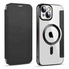 For iPhone 13 MagSafe Magnetic RFID Anti-theft Leather Phone Case(Black) - 1