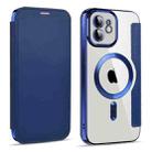 For iPhone 12 MagSafe Magnetic RFID Anti-theft Leather Phone Case(Royal Blue) - 1