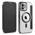 For iPhone 12 MagSafe Magnetic RFID Anti-theft Leather Phone Case(Black) - 1