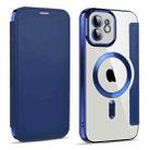 For iPhone 11 MagSafe Magnetic RFID Anti-theft Leather Phone Case(Royal Blue) - 1