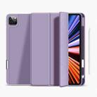 For iPad 10.9 / 11 WiWU Skin Feel TPU Smart Tablet Case with Pen Slot(Light Purple) - 1